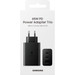 Samsung Charger with 3 USB Ports 65W Black + USB-C Cable Nylon Black 1.5m 