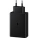 Samsung Charger with 3 USB Ports 65W Black + USB-C Cable Nylon Black 1.5m right side