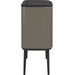 Brabantia Bo Touch Bin Mülleimer 11 + 23 Liter Platinum + Müllsäcke (320 Stück) 