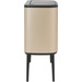 Brabantia Bo Touch Bin Mülleimer 11 + 23 Liter Metallic Gold + Müllsäcke (320 Stück) rechte seite