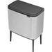 Brabantia Bo Touch Bin 11 + 23L Matte Steel Fingerprint Proof 