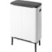 Brabantia Bo Touch Bin Hi Mülleimer 2 x 30 Liter mit 2 Kunststoff Inneneimer White + Müllsäcke (120 Stück) 