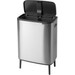 Brabantia Bo Touch Bin Hi 2 x 30 Liter Matt Steel Fingerprint Proof + Müllbeutel (120 Stück) 