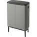 Brabantia Bo Touch Bin Hi 2 x 30 Liter Mineral Concrete Grey + Müllbeutel (120 Stück) 