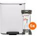 Brabantia Bo Treteimer 60 Liter Weiß + Müllbeutel (120 Stück) Main Image