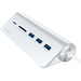 Satechi Aluminium USB-Hub USB-C Silber linke seite