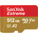 SanDisk MicroSDXC Extreme 512 GB 190 MB/s vorne