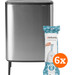 Brabantia Bo Touch Bin Hi 2 x 30 Liter Matt Steel Fingerprint Proof + Müllbeutel (120 Stück) Main Image