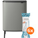 Brabantia Bo Touch Bin Hi 2 x 30 Liter Mineral Concrete Grey + Müllbeutel (120 Stück) Main Image