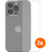 BlueBuilt Apple iPhone 14 Pro Max Displayschutz Doppelpack + Soft Backcover Transparent Main Image