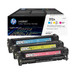 HP-312A-LaserJet-Toner Cyan, Magenta, Gelb im Dreierpack verpackung