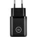 BlueBuilt Power-Delivery-Ladegerät 30 W + USB-C-Kabel Nylon Schwarz 1,5 m oberseite