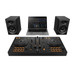 Pioneer DJ DDJ-FLX4 + Pioneer DJ HDJ-X7 Black + Pioneer DJ DM-50D-BT Black product in use