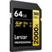 Lexar Professional 2000x GOLD 64 GB SDXC 300 mb/s rechte seite