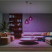 Philips Hue White and Color Starter Pack E27 mit 4 Lampen, Dimmer + Bridge produkt in gebrauch