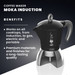 Bialetti New Moka Induction Schwarz 6 Tassen 