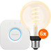 Philips Hue Filament White Ambiance Globe Sechserpack + Bridge Main Image