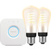 Philips Hue Filament White Ambiance Edison Doppelpack + Bridge Main Image