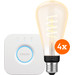 Philips Hue Filament White Ambiance Edison XL Viererpack + Bridge Main Image