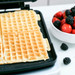 GreenPan Elite Waffeleisen Blue Haze produkt in gebrauch