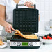 GreenPan Elite Waffle Iron Black product in use