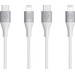 BlueBuilt USB-C-auf-Lightning-Kabel 1,5 m Nylon Weiß Doppelpack Main Image