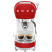 SMEG ECF02RDEU Red + Coffee Grinder front