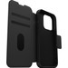 Otterbox Strada Apple iPhone 15 Pro Book Case Leder Schwarz mit MagSafe linke seite