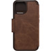 Otterbox Strada Apple iPhone 15 Book Case Leather Brown with MagSafe back