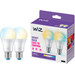 WiZ Smart-Lampe Doppelpack - Warmes bis kaltweißes Licht - E27 Matt Main Image