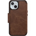 Otterbox Strada Apple iPhone 15 Book Case Leather Brown with MagSafe back