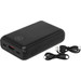 BlueBuilt Powerbank mit Schnellladefunktion 10.000 mAh Doppelpack Schwarz vorne