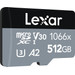 Lexar Professional 1066x SILVER 512 GB microSDXC 160 mb/s rechte seite