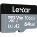 Lexar Professional 1066x SILVER 64GB MicroSDXC 160mb/s right side