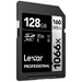 Lexar Professional 1066x SILVER 128GB SDXC 160mb/s front