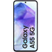 Samsung Galaxy A55 128GB Pink 5G + Samsung 25W Fast Charger Black front