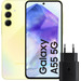 Samsung Galaxy A55 128GB Gelb 5G + Samsung 25 Watt Schnellladegerät Schwarz Main Image