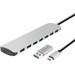 BlueBuilt 7-Ports USB-C / USB-A 3.0 Hub Main Image