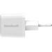 BlueBuilt Power-Delivery-Ladegerät 20 W + USB-C-Kabel 1,5 m Nylon Weiß vorne