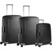 Samsonite S'cure Spinner 55+69+69cm Black Suitcase Set Main Image