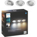 Philips Hue Adore Badezimmer-Einbaustrahler White Ambiance Rund - Chrom 3er-Pack + Dimmer verpackung