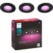 Philips Hue Xamento Badezimmer Einbaustrahler White & Color - Schwarz - Rund 3er-Pack verpackung