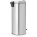 Brabantia NewIcon Pedal Trash Can 30L Matte Steel back