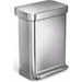 Simplehuman Rectangular Liner Pocket 55 Liter Edelstahl linke seite