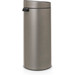 Brabantia Touch Bin 30L Platinum back