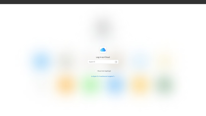 Melde dich bei iCloud an.