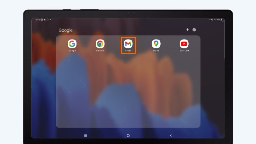 Google applications on Android tablet