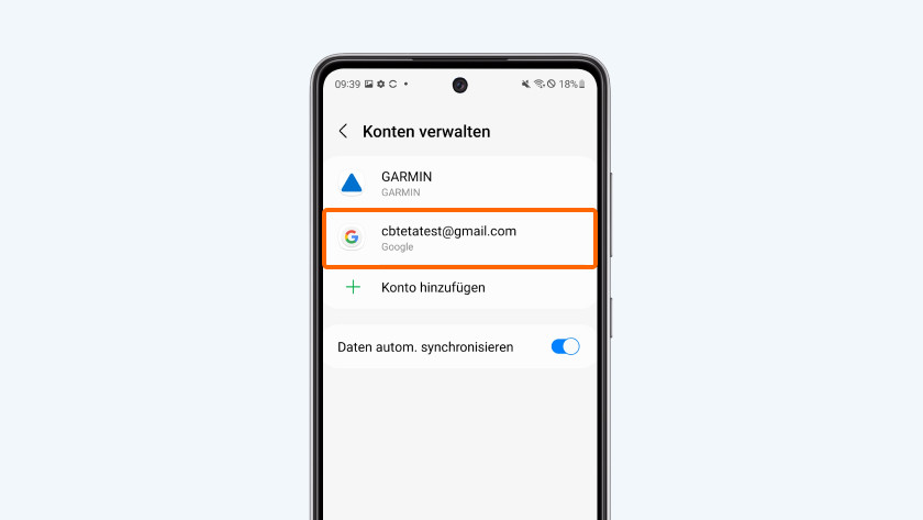 Google-Konto antippen