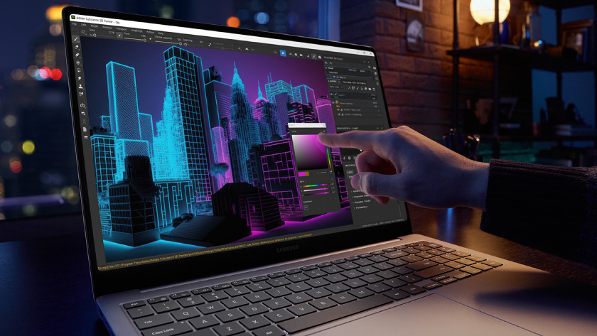 3D-Entwürfe auf einem Laptop
