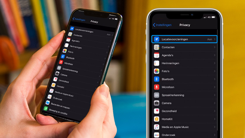 Tippe auf "Ortungsdienste".